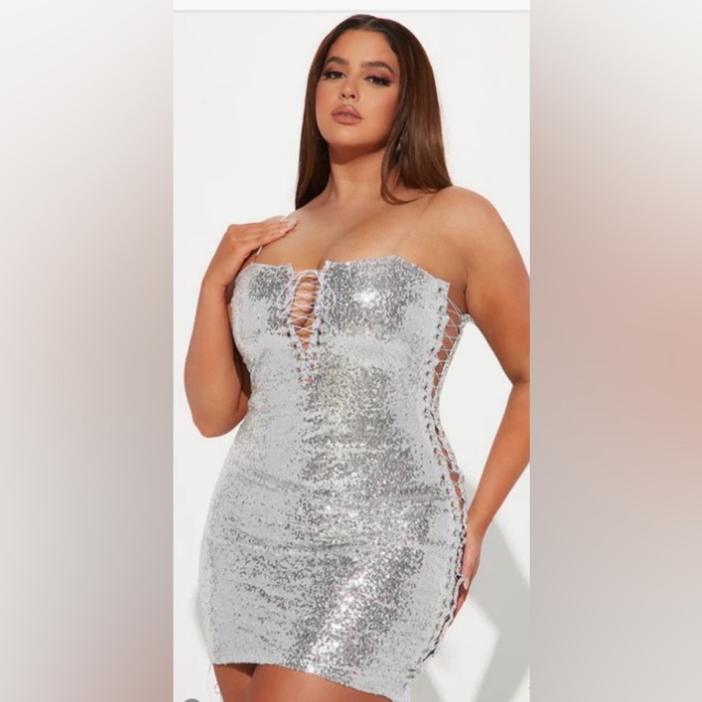 After Party Chic Sequin Mini Dress - Silver